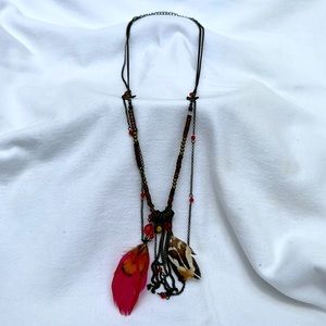 Feather Chain Necklace OS